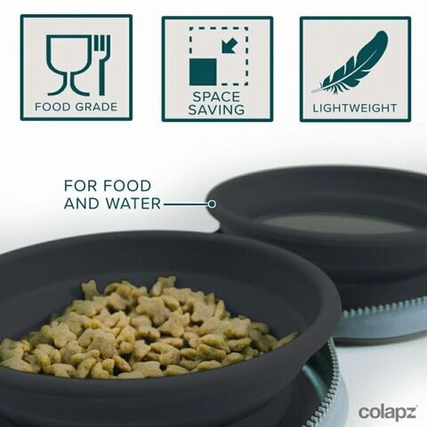 COLAPZ｜Collapsible Twin Dog Bowls ペット用品 ボウル 2個セット