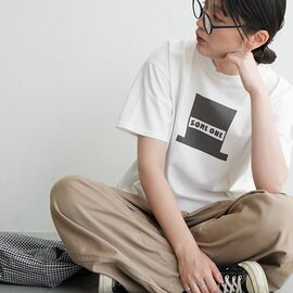 PACIFIC PARK STORE|17/-BD天竺 五分袖ヘムラウンドプリントTee SOME ONE レディース トップス Tシャツ 半袖 pps-28274