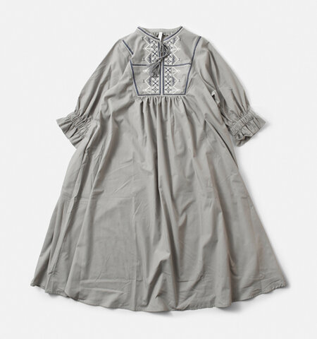 kelen｜エンブロイダリー デザイン ドレス ワンピース　“IKU” lkl24hop2047-mn