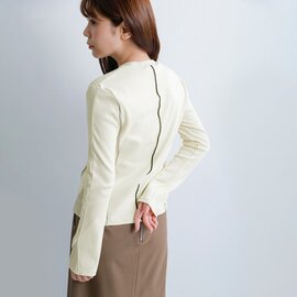 MARECHAL TERRE|マルシャルテル UVカット 接触冷感 コットン チュールリブ 長袖 カットソー zmt264ct306