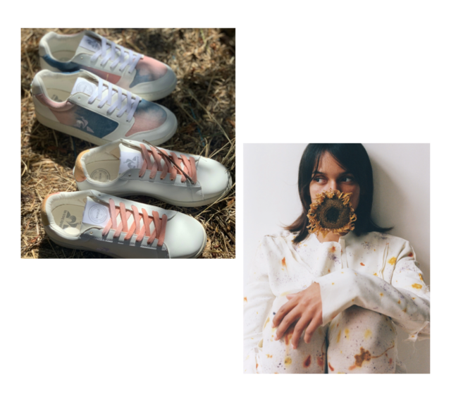 WHOLE X LE COQ SPORTIF(生地とシューレースの植物染色)
WHOLE X Victoria Valette(エコプリント)