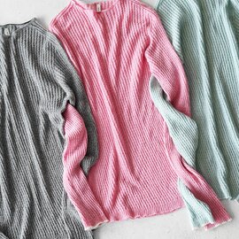 YULA|アレンジメント リブ インナー ニット 長袖 ARRANGEMENT RIB INNER YL26-K004 ユラ