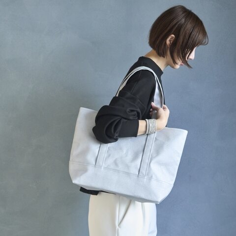 みつばちトート|みつばちトート シルバー Mサイズ長め