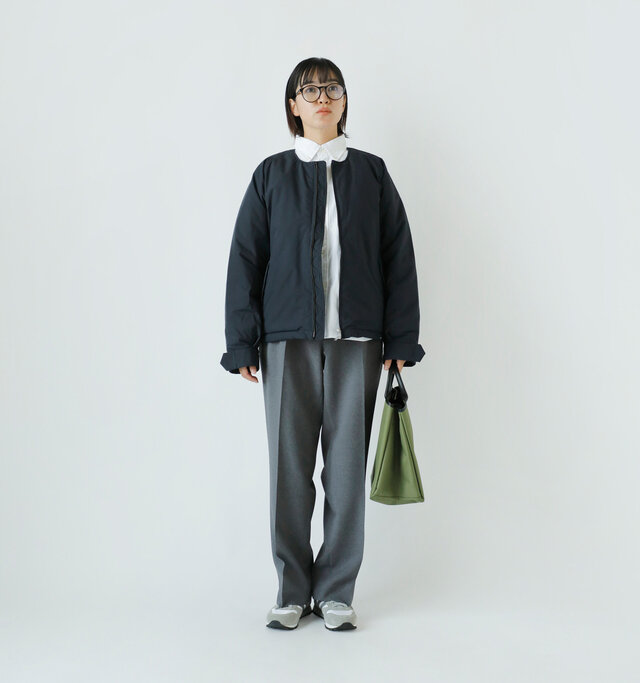 model saku：163cm / 43kg 
color : navy / size : 2