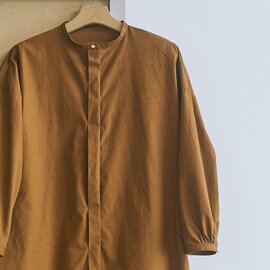 entwa｜スタンドカラーシャツ・ロング　高密度コンパクトウェザー