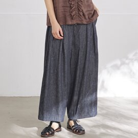 TUTIE.|コットンリネンデニムタックパンツ
