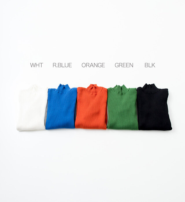 color：左からWHT / R.BLUE / ORANGE / GREEN / BLK