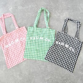 R&D.M.Co-|LINEN GINGHAM CHECK TOTE BAG(OLD7507)