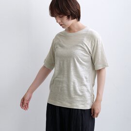 mao made|ベルギーリネン ハーフスリーブ Tシャツ 611205-same1