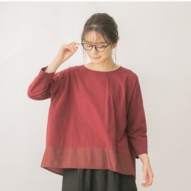 ラスティック天竺切替フレアプルオーバー 長袖