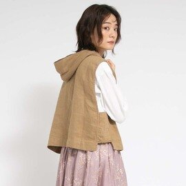 TUTIE.|リネン起毛ムジフードベスト PRE SALE