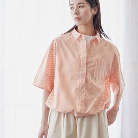 T.Tutie.|コットンカラーストライプシャツブラウス