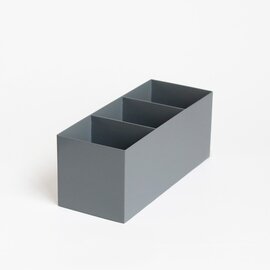 DULTON｜METAL BOX WITH 3 DIVISIONS GRAY/収納ボックス 仕切り