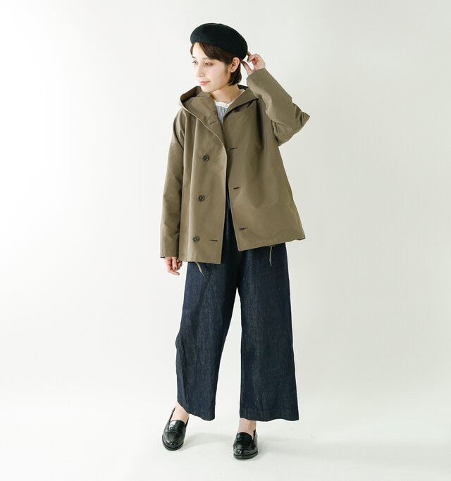 model yama:167cm / 49kg
color : olive / size : F