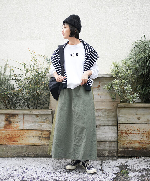 身長:165cm / カラー:KHAKI / サイズ:FREE