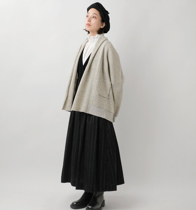 model asuka:160cm / 48kg
color : 杢 gray / size : F