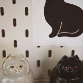 sen｜twin cats ねこの置物（陶器）【インテリア】【プレゼント】【オブジェ】