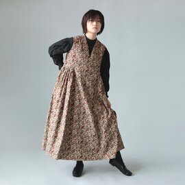 susuri｜コットン Vネック ショアライン ドレス 23-257