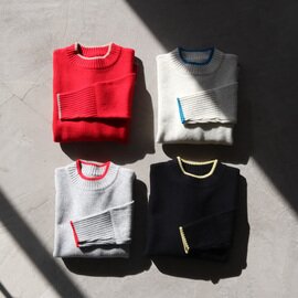 NARU|(ナル) タスマニアラム 配色ニット 650600-A ニット ハイネック