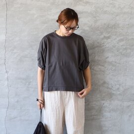 sabbatum|マスタリーハイゲージスムース ドルマンギャザースリーブプルオーバー Tシャツ カットソー