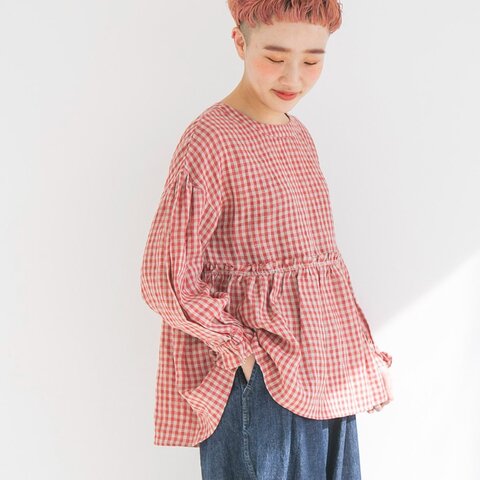 TUTIE.|【yukaさんコラボ】リネンフリルギャザーブラウス |再販売