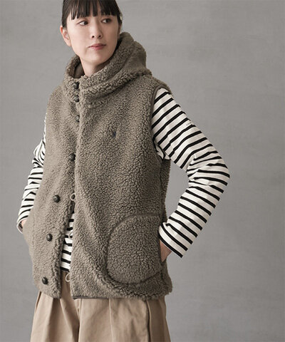 Gymphlex|BOA HOODED VEST ボアフーデッドベスト j-1069boa