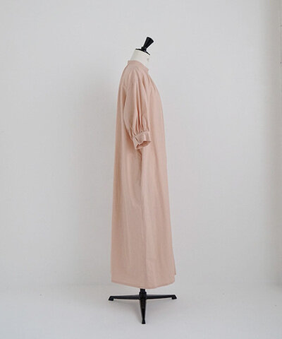 Mochi｜gather dress [ms22-op-06/dusty pink・S]