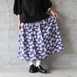 LILOU+LILY|ORIGINAL BLOCK PRINT HEDGEHOG TUCK SKIRT タックスカート