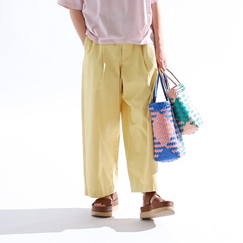 kelen|コットン チノ 後ろバックル付き カーブライン パンツ “ODDI” lkl25spt2086-kr
