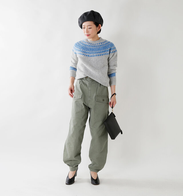 model mayu:158cm / 48kg
color : silver×new bright blue / size : 36