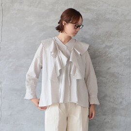 ROBE de PEAU|2wayフリルカラーブラウス