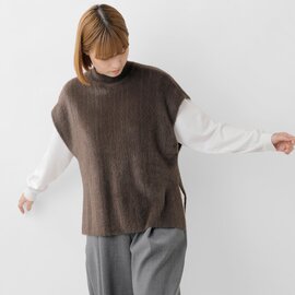 OLTA DESIGNS|フェザーヤーン ハイネック ベスト 02434706o-mn