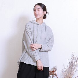 TUTIE.|コットンシャンブレー起毛フードジャケット/コットン・起毛・パーカー・長袖ブラウス
