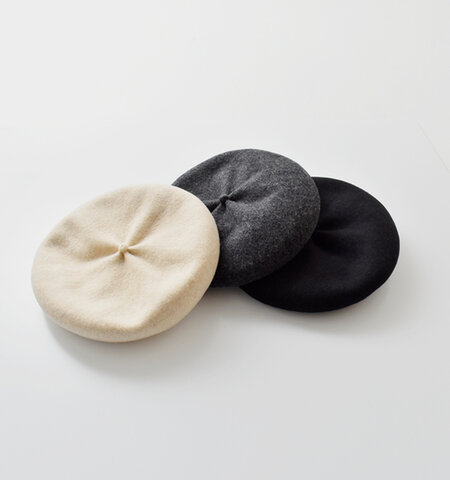 mature ha.|トップギャザー ビッグウール ベレー帽 帽子 “beret top gather big” mkf-2001