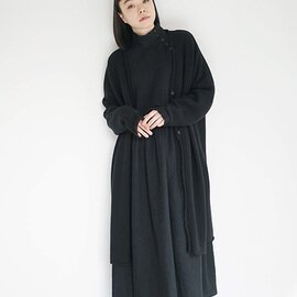 Mochi｜long-knit cardigan [black]