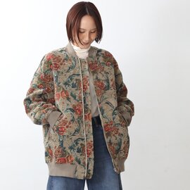 UNIVERSAL TISSU|羽織るだけで一気にお洒落 ゴブラン織 ジップアップ リブ ブルゾン kurashisha 羽織りもの
