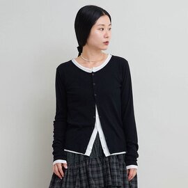 iki|120/2強撚フライス レイヤード カーディガン 3101CT003262
