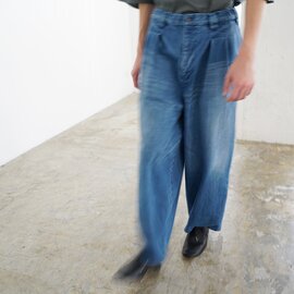 VU｜ヴウ vintage denim knee wide pants [VINTAGE BLUE] ヴィンテージ加工ニーワイドパンツ vu-s24-p06