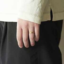 KARAFURU｜結婚指輪　透 -TOU- （平打ち K18イエローゴールド）