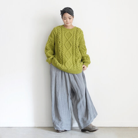 ichi Antiquités｜PERU Hand Knit Cable Pullover