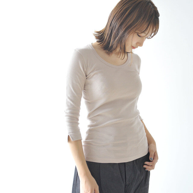 モデル:170cm / 54kg
color : pink beige(col.340) / size : 1-2(M)