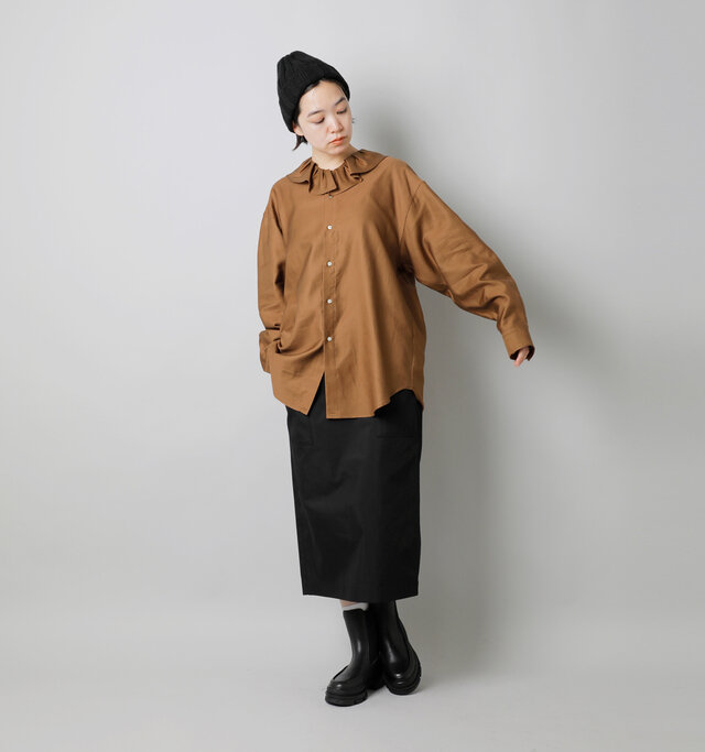 model saku：163cm / 43kg 
color : brown / size : 38