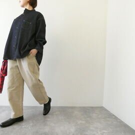 prit|6ozデニムスタンドカラーシャツ 長袖(80758)プリット