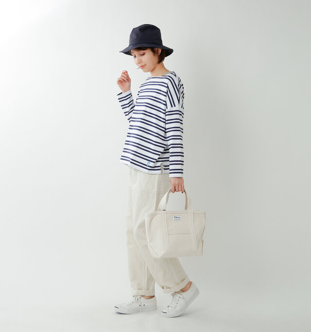 model yama:167cm / 49kg
color : 2st white×marine / size : 1
