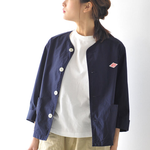 DANTON|ダウンプルーフノーカラーワークジャケット・JD-8876DUK ダントン