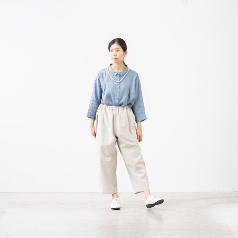 ista パンツ テーパードパンツ 綿100% 日本製