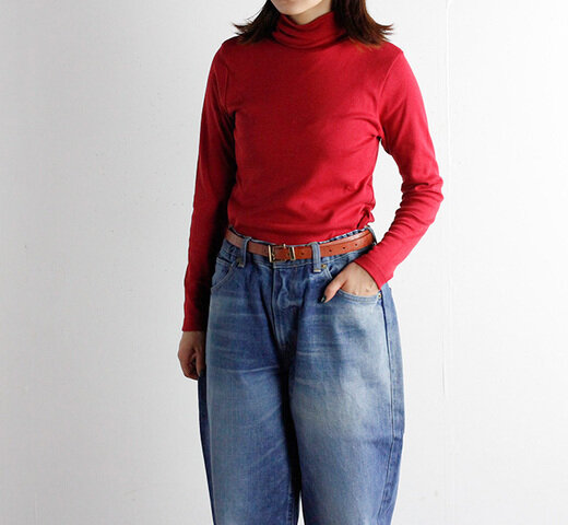 SALE30%OFF Fabrique en FRANCE NMF1051 タートルネック 長袖カットソー 1x1 RIB TURTLE-NECK L/SL T-SHIRT by NARUMI