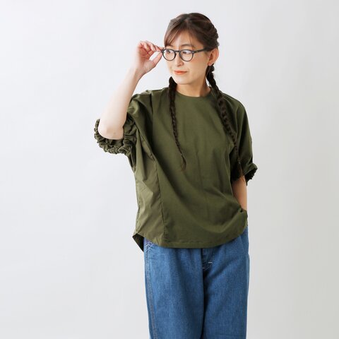 ESPEYRAC|接触冷感カットソー×タイプライターコンビプルオーバー 7221001-ms