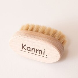 Kanmi｜【ブラッシングでケア】オリジナルオーバル型馬毛ブラシ（ホワイト）【Z22-59】