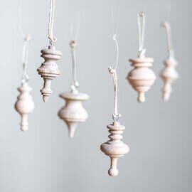 LUND mini wood ornaments H6cm | ウッドオーナメント 6個入り